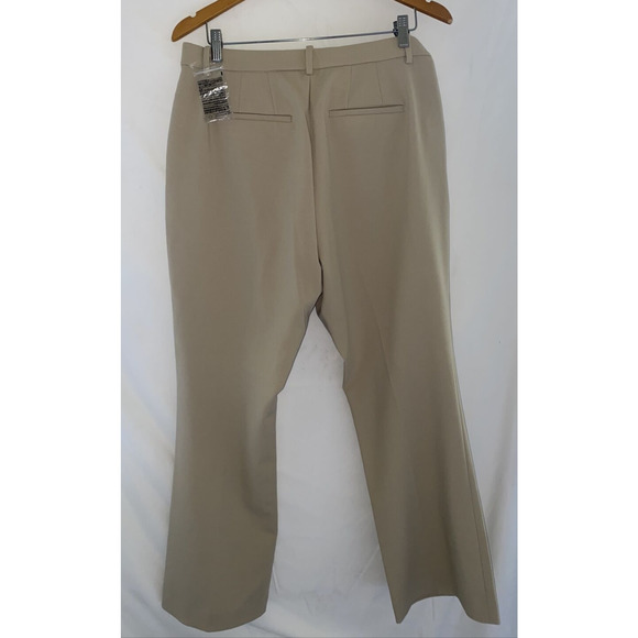 UNIQLO Ezy Flare Ankle Pants 2 Way Stretch Beige Size XL NEW - Picture 4 of 5